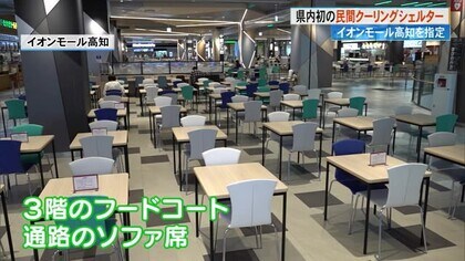 イオンモール高知が《クーリングシェルター》に「気兼ねなく暑い時は来て」高知市”民間初”の指定