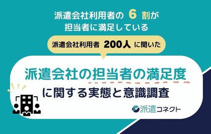 派遣担当者の満足度は約6割｜評価を分けるのは「レスポンス速度」。不満層では早期離職や機会損失など深刻な不利益が生じている実態が明らかに
