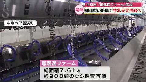 飼育から牛乳の製造まで一貫　循環型の酪農施設「耶馬渓ファーム」誕生　牛乳を安定供給へ　大分　大分