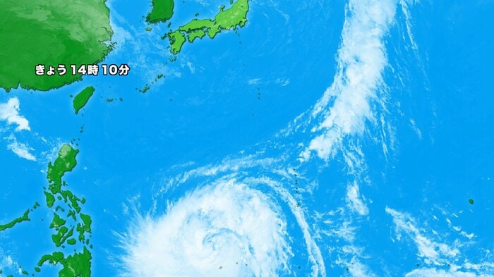 （7日午後2時10分撮影）気象衛星がとらえた台風26号