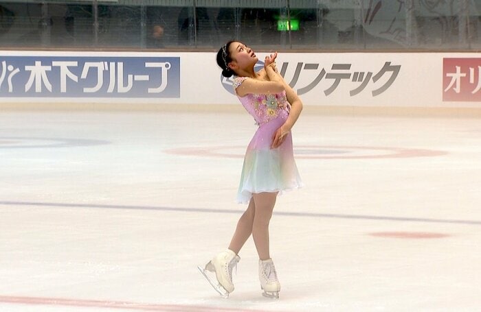 1番滑走ながらショート2位についた和田薫子