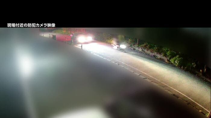 バイクと後ろを走る車（神奈川・相模原市 22日午前2時半過ぎ）