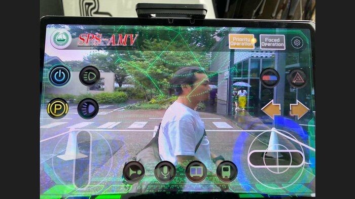 タブレットでの操作イメージ(提供:三笠製作所)