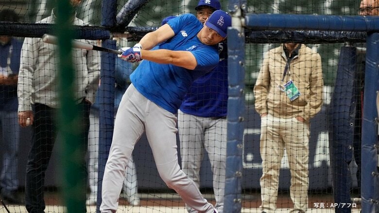 大谷翔平の「はみ出す足」に注目　対戦予定の“豪腕対策”か　日本時間12日、リーグ優勝決定シリーズ初戦へ｜FNNプライムオンライン