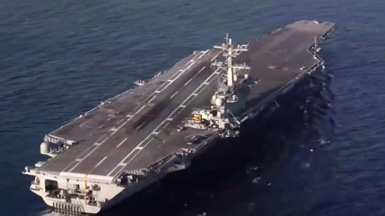 アメリカ原子力空母「エイブラハム・リンカーン」が中東到着　イラン情勢緊迫で態勢強化｜FNNプライムオンライン