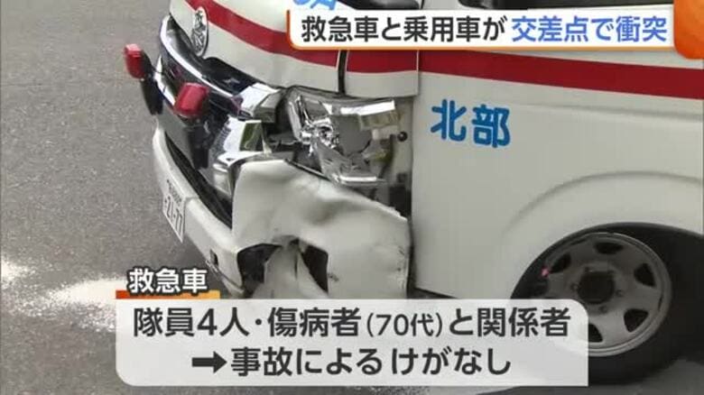 緊急走行中の救急車、交差点内で乗用車と衝突【新潟市江南区】｜FNNプライムオンライン