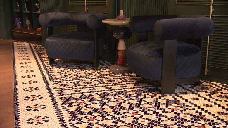 石畳をイメージしたカーペット