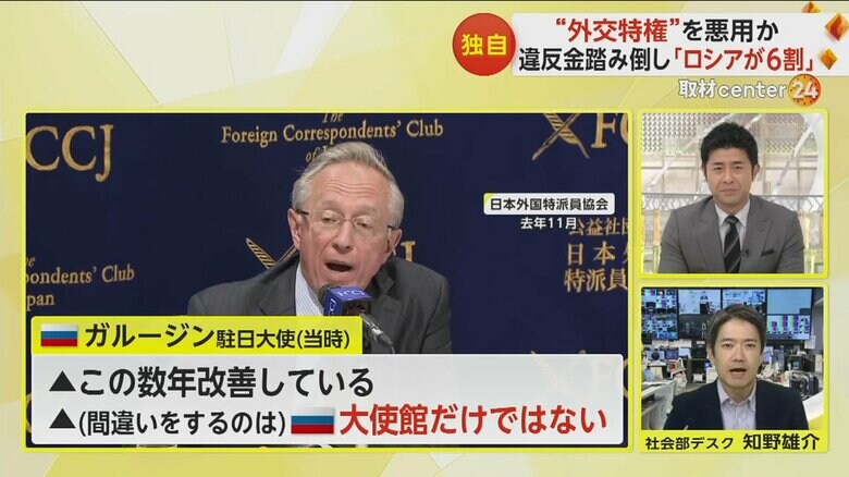 ロシアのガルージン駐日大使。「間違いをするのはロシアだけではないはず」と発言