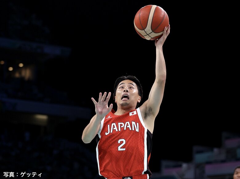 ドイツ戦での富樫勇樹（7月27日、ピエール・モロワ競技場）