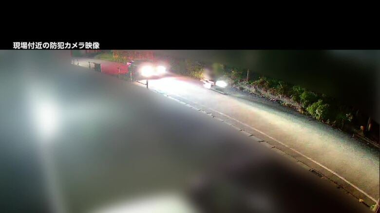 バイクと後ろを走る車（神奈川・相模原市 22日午前2時半過ぎ）