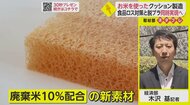 「廃棄米」配合の新素材がクッションに　“食品ロス削減”と“脱プラ”を実現【ネタプレ経済部】
