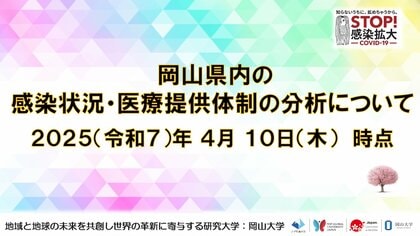 【岡山大学】岡山県内の感染状況・医療提供体制の分析について(2025年4月10日現在)