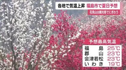 4月13日福島県では夏日予想　高気圧に覆われ気温上昇　福島市で25℃、郡山市・会津若松市などで2３℃