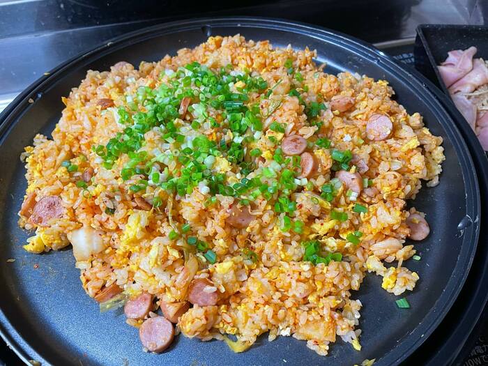 伊藤美誠手作りのキムチ炒飯(伊藤美誠のInstagramより)