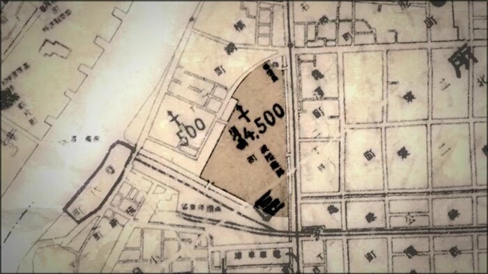 本所被服廠(ひふくしょう)跡が記載された当時の地図 帝都大震火災系統地圖を加工して作成