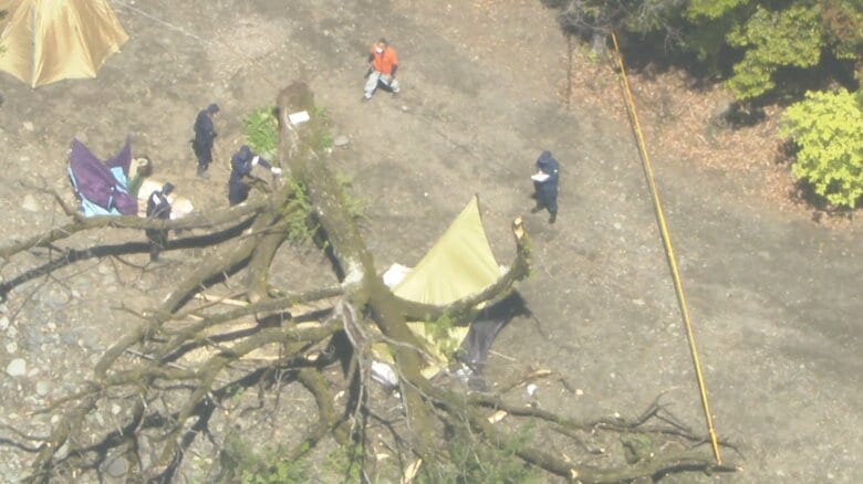 キャンプ場で倒木、テントが下敷きに…29歳女性死亡　神奈川・相模原市｜FNNプライムオンライン
