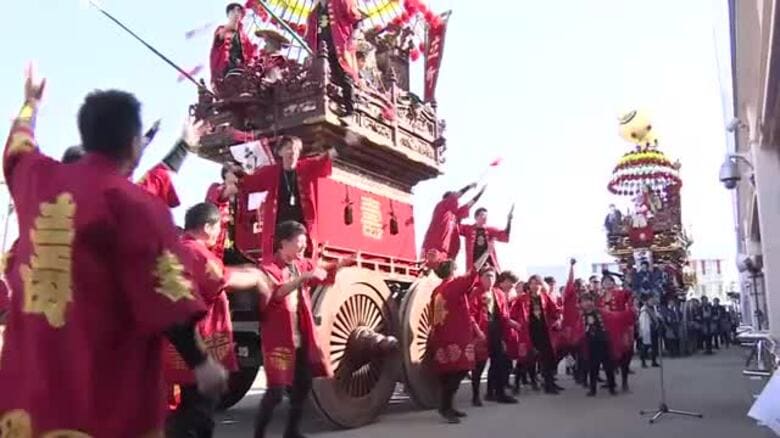 ユネスコ無形文化遺産　新湊曳山が登録記念の巡行　初の乗車体験も　｜FNNプライムオンライン