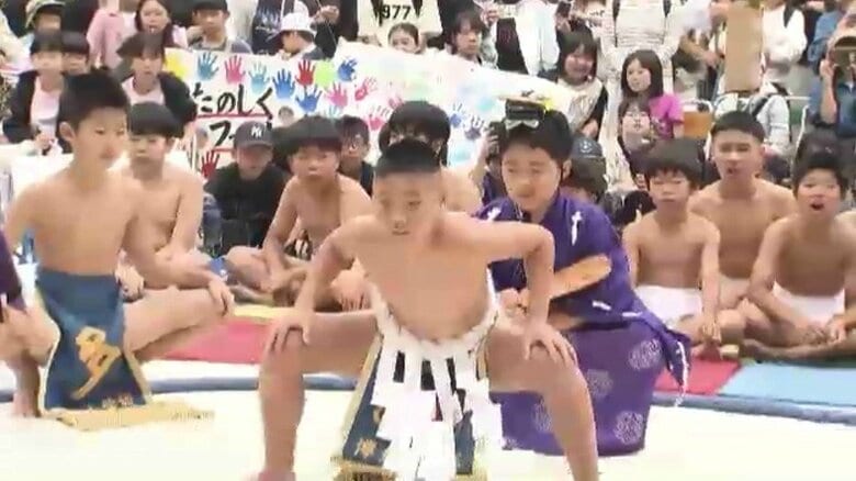 「くやしかったけど楽しかった」小学生約50人が“ガチンコ勝負”　櫛田神社で相撲大会　1カ月間の稽古の成果を披露　福岡｜FNNプライムオンライン