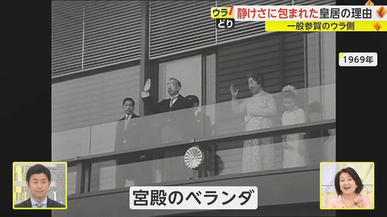 宮殿のベランダへのお出ましは1969年から