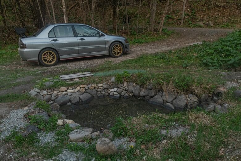 北海道　磯谷温泉跡発電所の湯（2022年5月撮影）