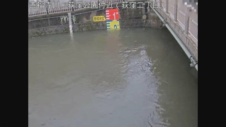 2026年6月3日午前10時頃の善福寺川（提供：杉並区）