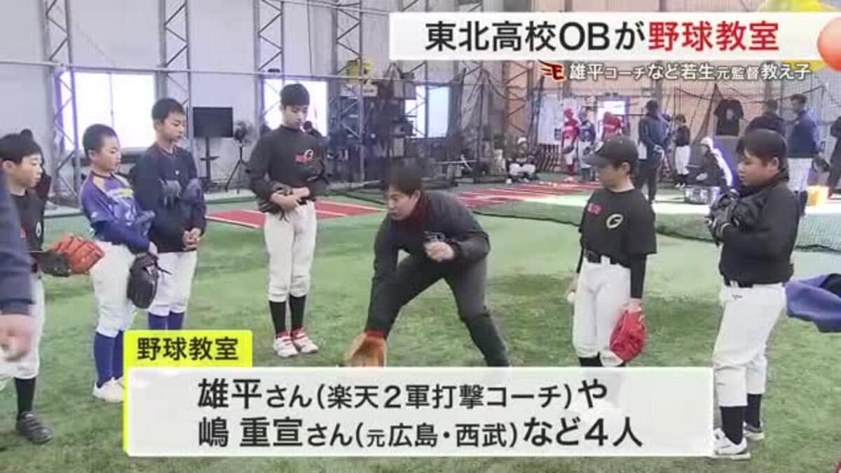 ダルビッシュ投手擁して甲子園準Ｖ 元東北高校監督 若生正廣さんの教え子たちが野球教室＜宮城＞｜FNNプライムオンライン