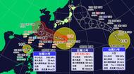 大型で非常に強い台風１３号最新情報　宇和海でうねり伴う４ｍ高波警戒を　日本周辺はトリプル台風【愛媛】