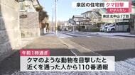泉区北中山の住宅街でクマ目撃　未明に体長１メートル　小学校近くも被害なし〈仙台市〉