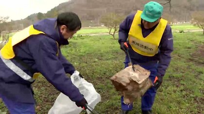 北上展勝地でさくらまつり前に清掃活動　岩手県北上市