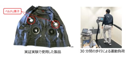 「ファン付きペルチェ式冷却ベスト」が暑熱下の作業負荷を軽減、有効性を確認