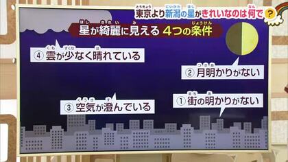 「なぜ新潟の星は東京より綺麗に見えるのか？」子どもの疑問に石黒菖気象予報士が回答「星が綺麗に見える条件は4つ」