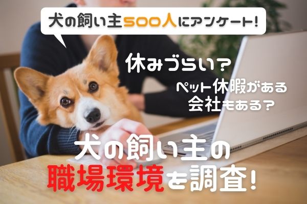 愛犬を理由に仕事を休みづらい人は約8割 飼い主の職場環境を徹底調査 犬の現 元飼い主500人にアンケート
