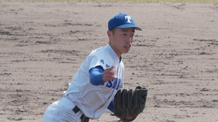 最終回を締めくくった池森大芽投手（2年）