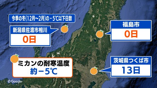 氷点下5℃以下の日数