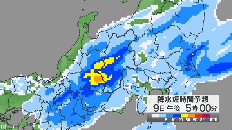 関東甲信は「警報級の大雨」の恐れ　前線や湿った空気の影響で大気の状態が非常に不安定　10日にかけても雨が続く見込み　土砂災害などに警戒を｜FNNプライムオンライン