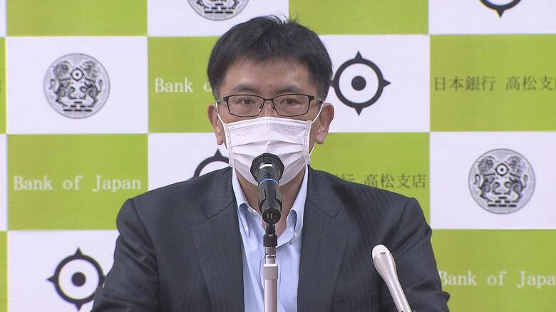 経済への波及について語る日銀高松支店長