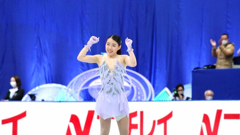 2020全日本選手権でフリーの演技をする紀平梨花