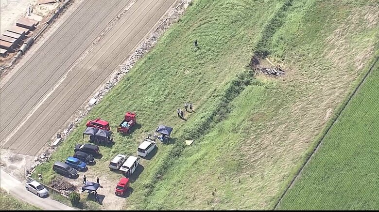 ヘリコプター墜落現場（7月28日午後4時20分頃・福岡県柳川市）