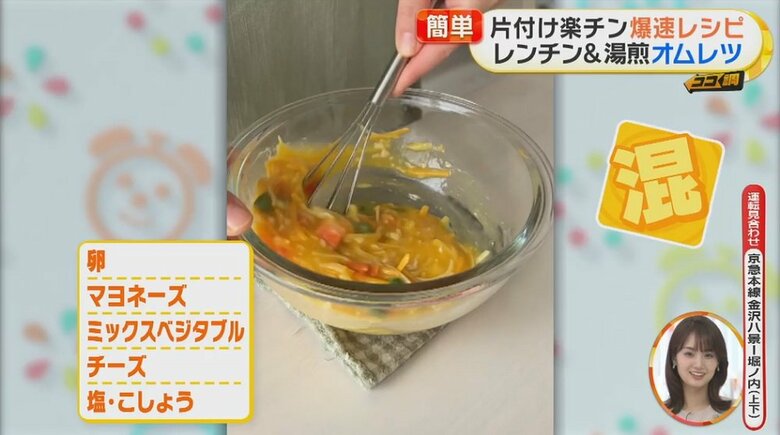 材料を混ぜあわせる