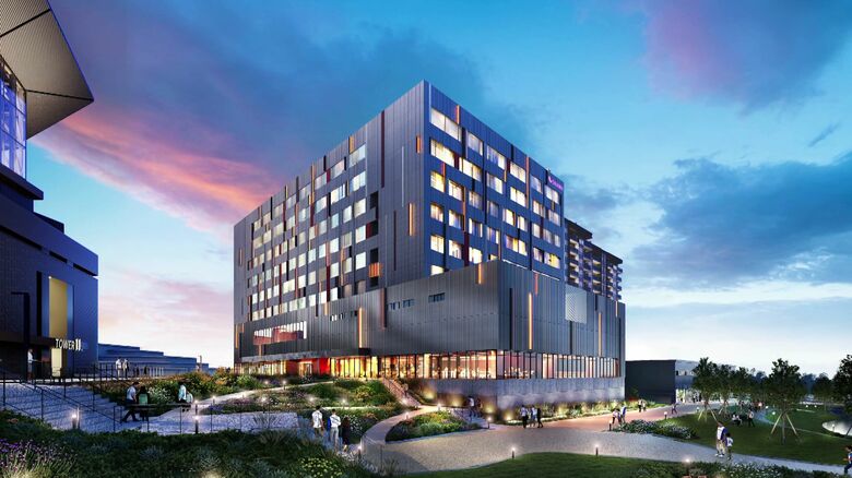 新ホテルの外観予想図（提供：エスコン）