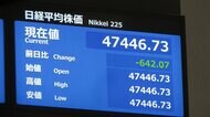 連休明け日経平均株価600円以上下げ取引始まる…公明の連立離脱表明受け政治情勢の不透明感強まる