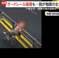 「近くに歩道橋があるのに…」中央分離帯のガードレール押し倒し…
