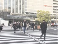 緊急事態宣言発令も…名古屋駅前の通勤風景は普段と変わらず「電…