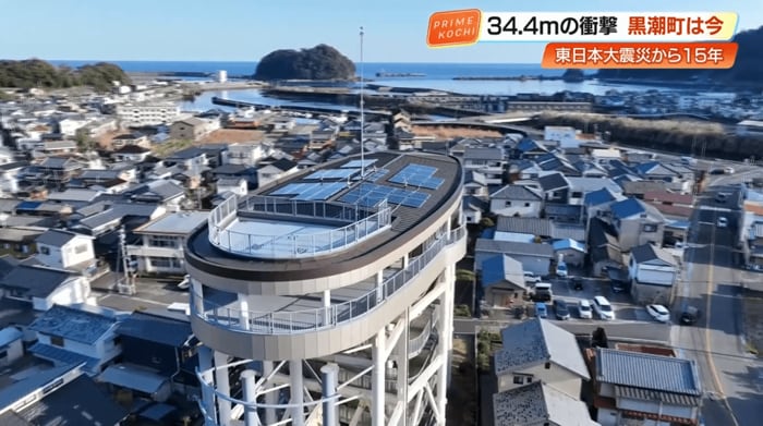 津波避難タワーの周辺の景色