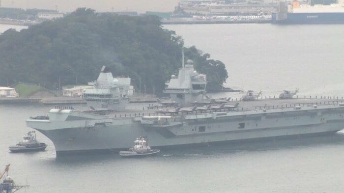 イギリス軍空母「クイーン・エリザベス」 神奈川・横須賀港 9月