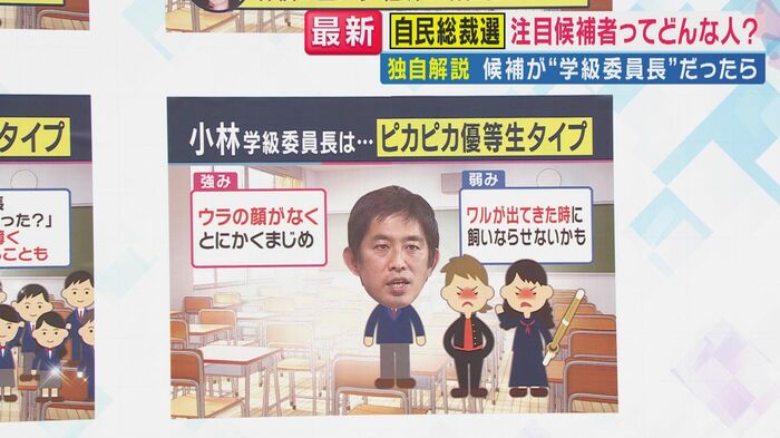 小林氏は「ピカピカ優等生タイプ」(関西テレビ「旬感ライプとれたてっ!」より)