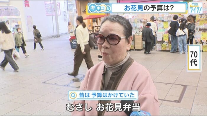 広島市中区の縮景園で花見をした女性