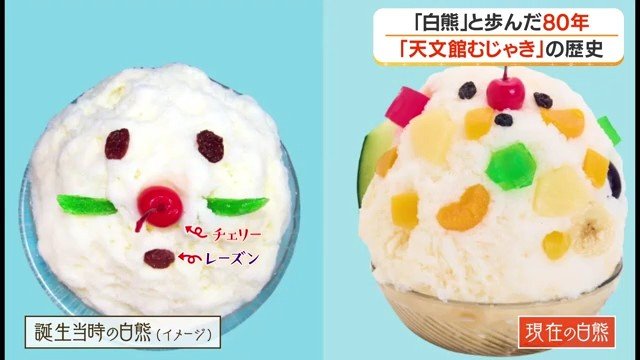 ”しろくま”誕生当時と現在の比較