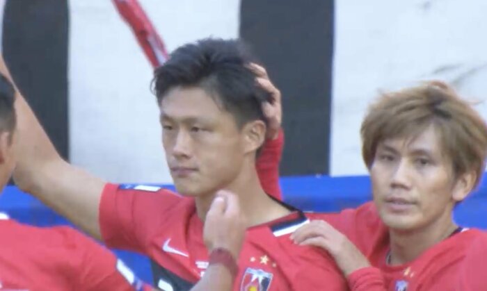 第24回大会で得点を決めた当時浦和レッズ・李忠成
