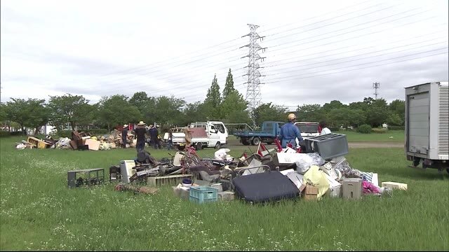 広範囲で浸水の大牟田市 災害廃棄物の受け入れ本格化 福岡県